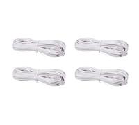 Vjsujehgy di Prolunga per Connettore Telefonico RJ11 da 4 Pz 10 M Bianca