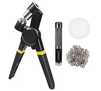 Vjsujehgy Kit di Attrezzi per Gommini Kit di Gommini per Tende Pinze A Pressione 3/8 di Pollice (10 Mm) Kit Manuali di Perforazione per Fori Macchina Portatile per Piccoli Fori con Occhielli In Argent
