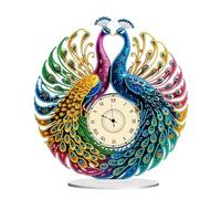 Vjsujehgy Kit di Ornamenti per Orologio con Diamanti A Forma di, Orologio con Pittura A Diamanti A Batteria, Decorazione per La Stanza