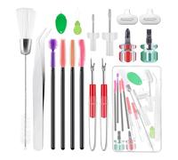 Vjsujehgy Kit di Pulizia per Macchine da Cucire da 17 Pezzi, Strumenti per La Pulizia e La Riparazione di Macchine da Cucire