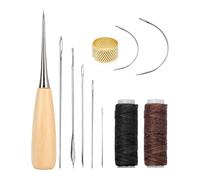 Vjsujehgy Kit di Strumenti per Cucire in Pelle da 11 Pezzi, Kit per Cuciture Artigianali in Pelle per La Riparazione della Pelle su Tela Artigianale DIY