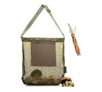 Vjsujehgy Kit per la Raccolta Dei Funghi Accessori di Ricambio Borsa per Funghi e Coltello per Funghi con, Borsa Portatile per la Raccolta di Funghi Selvatici/Spugnole, Borsa per la Raccolta