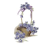 Vjsujehgy Kit per Principianti con Ricamo Un Punto Croce Timbrato per Principianti DIY 11Ct 3 Fili - Il Profumo dei Fiori 13X18 Pollici