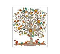 Vjsujehgy Kit Punto Croce Timbrato, L'Albero Che dà Motivo Stampato 11CT 15.4X16.9 Pollici Kit Ricamo DIY (Albero)
