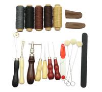 Vjsujehgy Kit Strumenti per nel Pelle Set Strumenti Cucire con Punteruolo, Forniture per Lavorazione Pelle per Divano, Scarpe, DIY Artigianale per Tappezzeria per Principianti