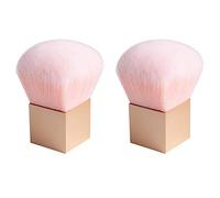 Vjsujehgy Mini per Unghie con Testa in Nylon Morbido per Unghie Quadrata con Manico in Metallo Dorato Antipolvere per Unghie con Angolo Piccolo