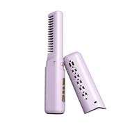 Vjsujehgy Mini Piastra per Capelli Professionale A Riscaldamento Rapido Elettrico Pettine Caldo Piastra Wireless Multifunzionale -A