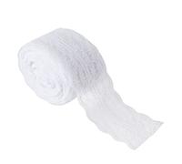 Vjsujehgy Nastro di Pizzo 10Mx4.5Cm per Accessori di Abbigliamento DIY Paese Matrimonio Compleanno Decorazione Natalizia Polvere Bianca