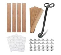 Vjsujehgy Pavimenti di Candela in Legno con Kit per Tagliare la Candela Wick Trimmer per la Creazione Fai da Te di Candele Artigianali