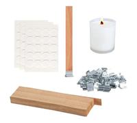 Vjsujehgy Pavimenti di Candele in Legno per Kit di Candele, Stoppini di Legno per la Produzione di Candele, Stoppini di Legno per la Produzione di Candele