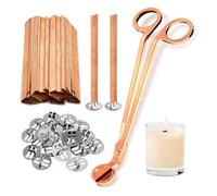 Vjsujehgy Pavimenti in Legno Spessi, Stoppini in Legno per la Produzione di Candele, Stoppini per Candele 5.1×0.5×0.04 Pollici per Il Fai da Te