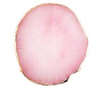 Vjsujehgy per Nail Art Bordo Tondo Dorato Tabellone per Ornamenti Craquelé Tabellone per Riporre Ornamenti nel Resina Ovale Verniciata Rosa