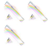 Vjsujehgy Prisma Triangolare Trasparente da 6 Pezzi, Prismi Ottici di Lunghezza 6 e 1 Pollice per Insegnare La Fisica Dello Spettro Luminoso e il Prisma per La Fotografia Fotografica