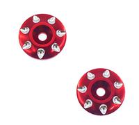 Vjsujehgy Rondelle per M3 con Ala di Coda nel Metallo per Auto RC Fuoristrada nel Scala 1/8 1/10, Rosse