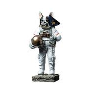 Vjsujehgy Scultura nel Resina Statua di Cane Spaceman Figurina Astratta Accessori per La Decorazione della Casa Decorazione Artigianale