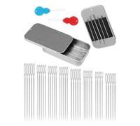 Vjsujehgy Set di 80 da Cucito, 8 Misure di in Acciaio Inossidabile con Infila Ago e Magnetici per Ricamo DIY