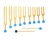 Vjsujehgy Set di 9 Diapason con Sfere da Massaggio per la Terapia del Suono Dei Chakra Curativi, per Mantenere Corpo, Mente e In Durevole, C