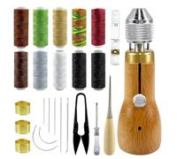 Vjsujehgy Set di Coni da Cucito da 27 Pezzi, Set di Coni per Cucire in Pelle, Strumenti per Cucire A Mano, Set di Riparazione di Tela per Tessuti DIY