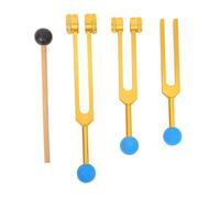 Vjsujehgy Set di Diapason (128 Hz, 256 Hz, 512 Hz), per la Guarigione del Suono, la Meditazione, la Terapia, per Alleviare Lo Stress Durevole Facile da Usare,
