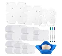 Vjsujehgy Set di Modelli per Ciotole Accoglienti, Modelli di Cucito con 4 Penne Idrosolubili per Cucito DIY