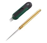 Vjsujehgy Set di Utensili per Ceramica da 2 Pezzi - Utensile Retrattile e Ago per Scultura In Argilla, Incisione, Adatto Ai Viaggi