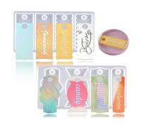 Vjsujehgy Stampo in Resina per Targhetta con Nome per Coperchio Tazza, 40 Oz, Stampo in Silicone per Targhetta con Nome Personalizzata A 8 cavità per Set in Resina Epossidica