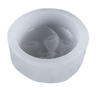Vjsujehgy Stampo per Candele, Stampo per Sapone Fatto A Mano DIY, Stampo in Resina Siliconica 3D (Faccia di Luna Lunare)
