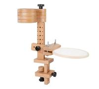Vjsujehgy Supporto per Telaio da Ricamo - Supporto per Telaio da Ricamo con Vassoio Portaoggetti Incorporato, Cornice in Legno di Faggio, per Progetti Artistici e DIY