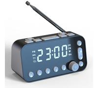 Vjsujehgy Sveglia Digitale da Comodino, Doppia Sveglia, Impostazione, Attrezzatura per Il Cronometraggio del Tavolo, Orologio A LED con Doppia Radio USB/FM, Decorazioni per La Casa