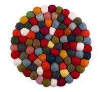 Vjsujehgy Tappetino per Campane Tibetane In Feltro di Lana Colorato Fatto A Mano, Tappetino Rotondo per Campane Tibetane Buddiste, Accessori per Strumenti A Percussione