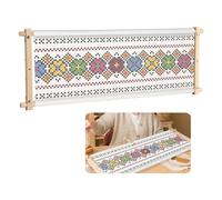 Vjsujehgy Telaio per Punto Croce da 32,8 X 12 Pollici, Telaio per Ricamo in Legno con Scorrimento per Ricamo, Supporto per Ricamo, Strumento Clip per Ricamo
