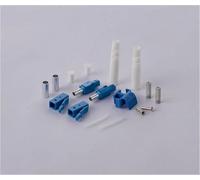 VJSUWI Kit connettori in Fibra LC Duplex con ghiera Non assemblati angolati lucidati SM MM OM3 OM4 3,0 mm 2,0 mm 0,9 mm Accessorio connettore LC FTTH 200 Pezzi(Aqua Un-Assembled)