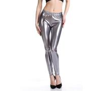 VJUYSW 1Leggings da Donna, Lucidi, Metallizzati, Leggings Sportivi, Pantaloni a Matita Leggeri, Fitness, Moda, Jeggings, Colori Confetto