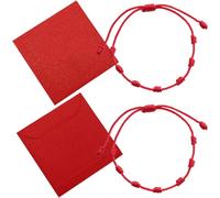 VJUYSW 2 pezzi Bracciali Coppia Filo Rosso del Destino, Braccialetti, in di Corda, di Distanza di Corrispondenza, Intrecciati Mano Regalo,Amuleti per coppie maschili e femminili e linee di amicizia