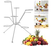 Vjyibpb 2026 Exploding Fruit Bowl, Exploded Tiered Fruit Bowl Stand, Fireworks On The Dinner Table, Stainless Steel Aesthetic 360° Display Rack, for Home Kitchen Counter & Dining Table Decor -Silver