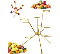 Vjyibpb 2026 Exploding Fruit Bowl, Exploded Tiered Fruit Bowl Stand, Fireworks On The Dinner Table, Stainless Steel Aesthetic 360° Display Rack, for Home Kitchen Counter & Dining Table Decor -Gold