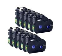 VJZYUTSW 10/5pcs compatibile LB-200bk MK-RS100B PT-200bk per stampanti MK2600 MK2500 MK2100 MK2000 MK1500 MK1100 Mark 1 Pro M-11C M-1STD(LB-200BK 10pcs)