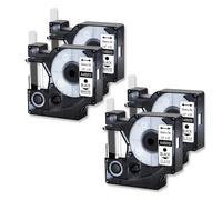 VJZYUTSW 4pcs etichette di colore assortite compatibili con d1 nastro 45010 45013 etichette standard nastro 12 mm per etichetta 100 120p 260p(Combination A)