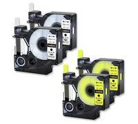 VJZYUTSW 4pcs etichette di colore assortite compatibili con d1 nastro 45010 45013 etichette standard nastro 12 mm per etichetta 100 120p 260p(Combination F)