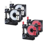 VJZYUTSW 4pcs etichette di colore assortite compatibili con d1 nastro 45010 45013 etichette standard nastro 12 mm per etichetta 100 120p 260p(Combination H)