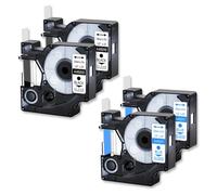 VJZYUTSW 4pcs etichette di colore assortite compatibili con d1 nastro 45010 45013 etichette standard nastro 12 mm per etichetta 100 120p 260p(Combination J)