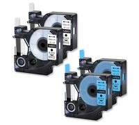 VJZYUTSW 4pcs etichette di colore assortite compatibili con d1 nastro 45010 45013 etichette standard nastro 12 mm per etichetta 100 120p 260p(Combination G)