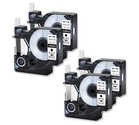 VJZYUTSW 4pcs etichette di colore assortite compatibili con d1 nastro 45010 45013 etichette standard nastro 12 mm per etichetta 100 120p 260p(Combination I)