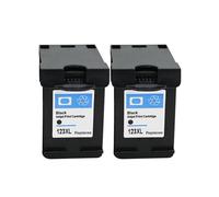 VJZYUTSW Cartuccia a inchiostro 123xl compatibile per 123 inchiostro stampante per deskjet 2620 2630 2632 2130 2132 2134 1110 1111 3630 3632 OfficeJet 3830(BK(2PC))