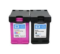 VJZYUTSW Cartuccia a inchiostro 123xl compatibile per 123 inchiostro stampante per deskjet 2620 2630 2632 2130 2132 2134 1110 1111 3630 3632 OfficeJet 3830(BK(1PC) COLOR(1PC))
