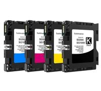 VJZYUTSW Cartuccia a inchiostro sublimazione termica compatibile con stampanti SG500 SG1000 tra cui cartucce di inchiostro SG500 A3 e SG100 con chip per la stampa di sublimazione(1 set)