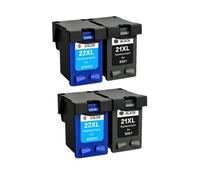 VJZYUTSW Cartuccia di inchiostro compatibile per 21 22 21xl 22xl per Deskjet 3915 3920 D1320 F2100 F2280 F4180(2SET)