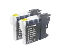 VJZYUTSW LC38 LC39 LC61 LC65 LC980 LC985 LC990 LC1100 Cartuccia a inchiostro Compatibile con DCP-J125 185C 195C J315W DCP-145C 185C 385C 535 Stampante(K 2PC)