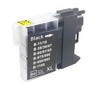 VJZYUTSW LC38 LC39 LC61 LC65 LC980 LC985 LC990 LC1100 Cartuccia a inchiostro Compatibile con DCP-J125 185C 195C J315W DCP-145C 185C 385C 535 Stampante(K 1PC)