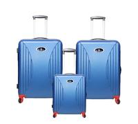 VK Vivien Kondor London Set di 3 valigie per bagagli, in ABS rigido, con bagaglio a mano + valigia media, leggera, per lavoro, viaggi, vacanze, 4 ruote girevoli, resistente ai graffi, con serratura